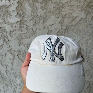 New Era White Cap with Embroidered Logo